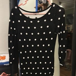 Express, extra small sweater, polkadot